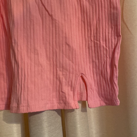 Rib-knit Split Hem Slip Dress - Picture 4 of 4